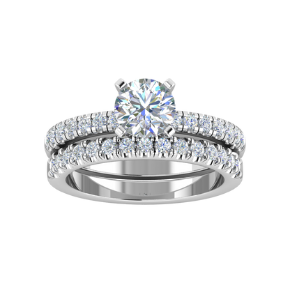 LE131-1.7 Petite Pavé 1/4 Carat Engagement Ring