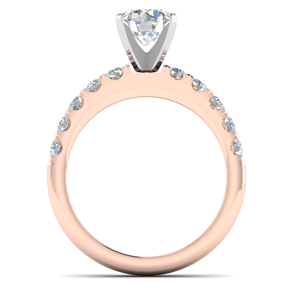 LE131-2.4 Petite Pavé 1/2 Carat Engagement Ring