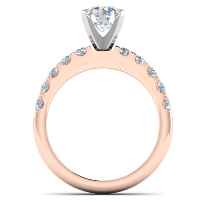 LE131-2.4 Petite Pavé 1/2 Carat Engagement Ring