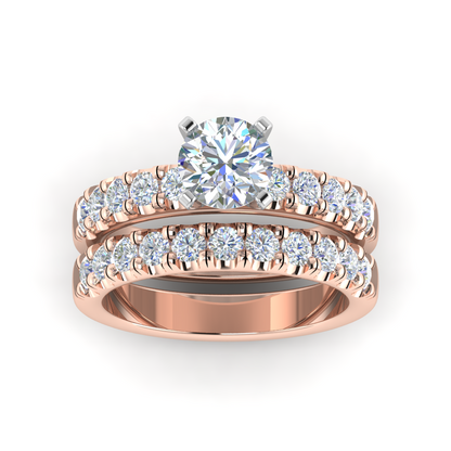 LE131-2.4 Petite Pavé 1/2 Carat Engagement Ring