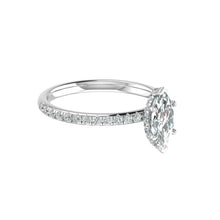 Load image into Gallery viewer, Hidden Halo 10.0x5.0MM Marquise Engagement Ring .45  Carat TDW
