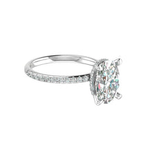 Load image into Gallery viewer, Hidden Halo 11.5x8.5MM Oval Engagement Ring .48  Carat TDW
