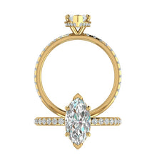 Load image into Gallery viewer, Hidden Halo 12.0x6.0MM Marquise Engagement Ring .47  Carat TDW
