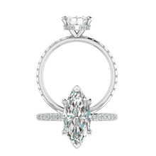 Load image into Gallery viewer, Hidden Halo 15.0x7.0MM Marquise Engagement Ring .49  Carat TDW
