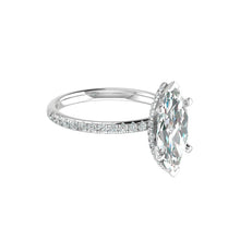 Load image into Gallery viewer, Hidden Halo 15.0x7.0MM Marquise Engagement Ring .49  Carat TDW
