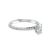 Load image into Gallery viewer, Hidden Halo 7.0x5.0MM Oval Engagement Ring .43  Carat TDW
