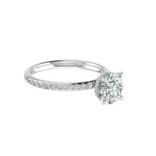 Load image into Gallery viewer, Hidden Halo 7.5MM Round Engagement Ring .46  Carat TDW
