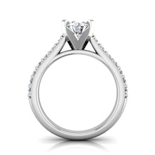 Load image into Gallery viewer, ER-1BS2 Bead Set Cathedral Engagement Ring 3/8 Carat TDW
