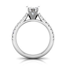 Load image into Gallery viewer, ER-3VC2 Pavé Set Cathedral Engagement Ring 3/8 Carat TDW
