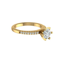 Load image into Gallery viewer, LE131-1.3 Petite Pavé .15 Carat Engagement Ring
