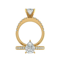 Load image into Gallery viewer, LE131-1.7 Petite Pavé 1/4 Carat Engagement Ring
