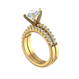 LE131-1.7 Petite Pavé 1/4 Carat Engagement Ring