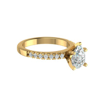 Load image into Gallery viewer, LE131-1.7 Petite Pavé 1/4 Carat Engagement Ring
