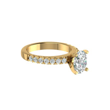 Load image into Gallery viewer, LE131-2.0 Petite Pavé 3/8 Carat Engagement Ring
