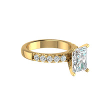 Load image into Gallery viewer, LE131-2.4 Petite Pavé 1/2 Carat Engagement Ring
