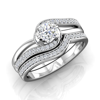LE356 Round Engagement Ring 1/5  Carat TDW
