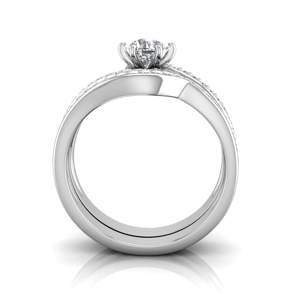 LE356 Round Engagement Ring 1/5  Carat TDW
