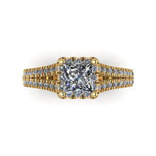 Load image into Gallery viewer, LEE-1212 Princess Cut Engagement Ring 1/2 Carat TDW
