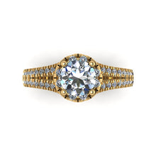 Load image into Gallery viewer, LEE-1216 Round Engagement Ring 1/2 Carat TDW
