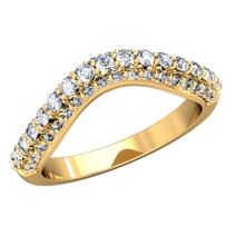 Load image into Gallery viewer, CWB-O    Three Row Petite Pave Contour Band .56ct T.D.W
